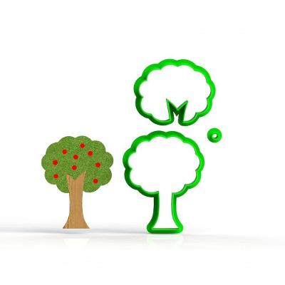 Cortador árvores Com Frutas Do Bosque - Modular Tamanho 6 Cm