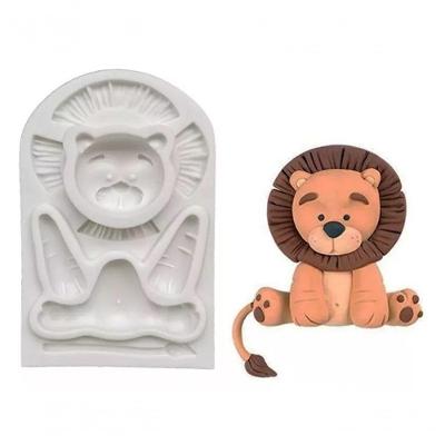 Molde Silicone Safari Leão Cute
