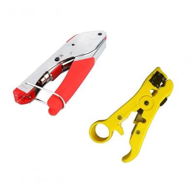 Kit Alicate Compressão Rg6 e Alicate Decapador Universal