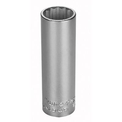 Soquete Estriado Longo Em Aço Cromo Vanádio 18 Mm - Encaixe 1/2" Tramontina Pro Tramontina