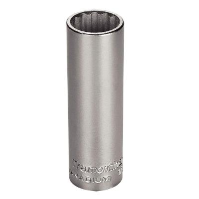 Soquete Estriado Longo Em Aço Cromo Vanádio 15 Mm - Encaixe 1/2" Tramontina Pro Tramontina