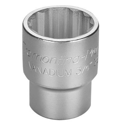 Soquete Estriado Em Aço Cromo Vanádio 32 Mm - Encaixe 3/4" Tramontina
