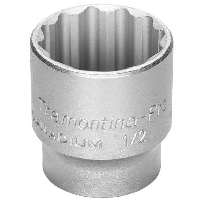 Soquete Estriado Em Aço Cromo Vanádio 33 Mm - Encaixe 1/2" Tramontina Pro Tramontina