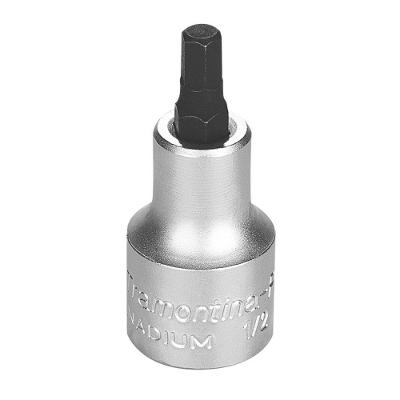 Soquete Em Aço Cromo Vanádio Ponta Hexagonal 6 Mm - Encaixe 1/2" Tramontina Pro Tramontina