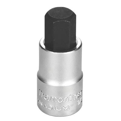 Soquete Em Aço Cromo Vanádio Ponta Hexagonal 14 Mm - Encaixe 1/2" Tramontina Pro Tramontina