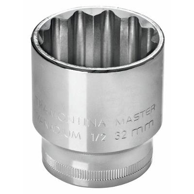 Soquete Estriado 19 Mm Encaixe 1/2´´ com Acabamento Cromado