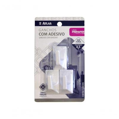 Gancho Plast C/Adesivo Primafer Quadrado 0,5Kg Blister 2509
