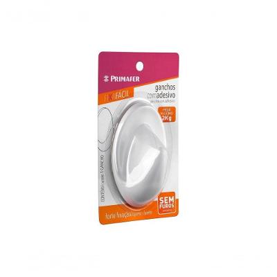 Gancho Plast C/Adesivo Primafer Redondo 2,0Kg Blister 2505