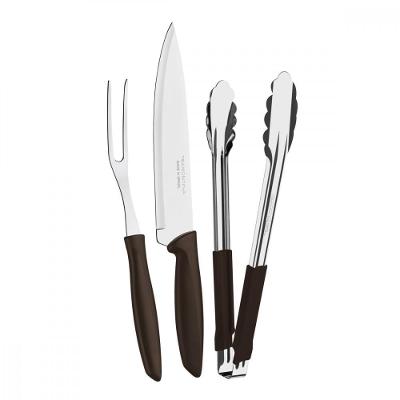 Kit Para Churrasco Tramontina Plenus Marrom 3 Peças