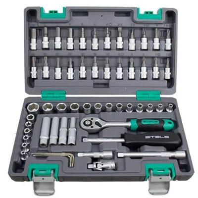 Kit Ferramenta Jogo Soquete 57 Peças 1/4