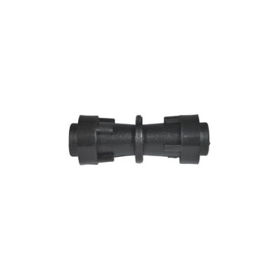 Conector União Emenda Para Mangueira Tamanho 16mm Com Anel Garra Preto