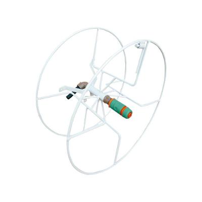 Enrolador De Mangueira Com Engate Rapido Para Jardim - Cor: Branco