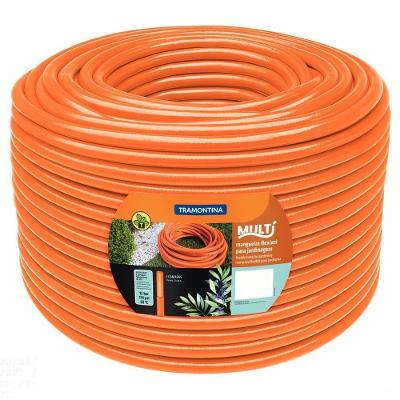 Mangueira Multi 1/2" Tramontina Laranja Em Pvc 3 Camadas 200 M Tramontina