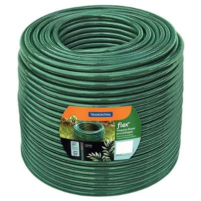 Mangueira Flex 3/4 Polegada Tramontina Verde Em Pvc 3 Camadas 100 M Tramontina