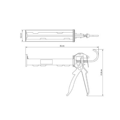Pistola Para Tubo De Silicone 280ml - Tramontina