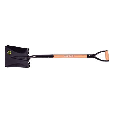 Pá Quadrada 417/20 Em Aço Com Cabo De Madeira 74 Cm Com Empunhadura Metálica Ergonômica