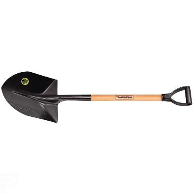 Pá De Bico 460/30 Em Aço Com Cabo De Madeira 71 Cm Com Empunhadura Plástica Curva Ergonôm