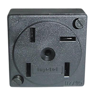 Plug Telef.femea Padrao Preta Tomada