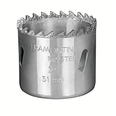 Serra Copo Diamantada 114 Mm 4.1/2" Com Dente De Metal Duro E Aço Especial Cromado