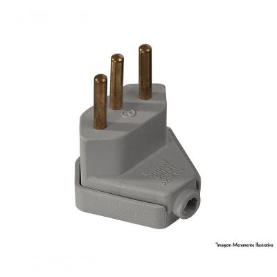 Plug Macho Triang 2P+T 10A/250V Cz 39001 Ptpb10-3 C/10Pcs