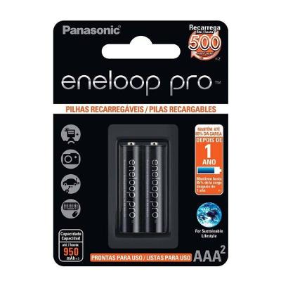 Pilha Recarregável Eneloop Pro Aaa2 Panasonic C-2 Unid - Pç - 2