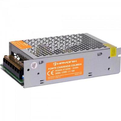 Fonte Colmeia 12vdc 10a 120w Bivolt Automática Ftc1210 Hayonik