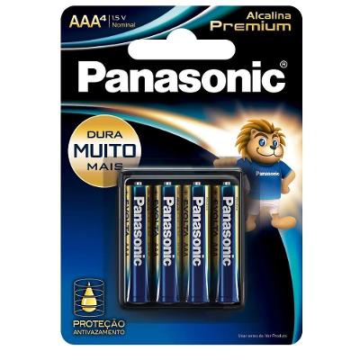 Pilha Alcalina Premium Aaa com 4 Panasonic