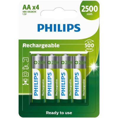 Pilha Recarregável Aa 2500Mah Blister Com 4 Unidades R6B4Rtu25/59