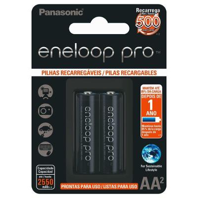 Pilha Recarregavel Eneloop Pro 2550Ma Aa Blister Com 2 Bk-3Hcde/2Bb