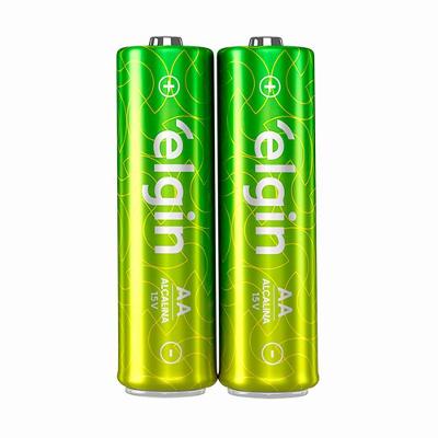 Pilha Alcalina Elgin Aa 1.5v Cartela Com 2 Unidades