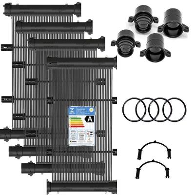 Conjunto 18 Placas E Terminações Para Aquecimento Solar De Piscinas Até 18m² Ou 28mil Litros