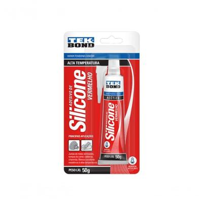 Silicone Tekbond Alta Temperatura Vermelho 050G Blister