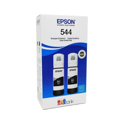 Kit Refil De Tinta Epson 544, 2 Garrafas De Tinta Preta, 65ml - T544120-2p