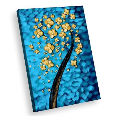 Quadro Flores Douradas