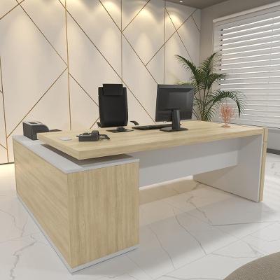 Mesa Em L Executiva Grottaglie Carvalho Branco
