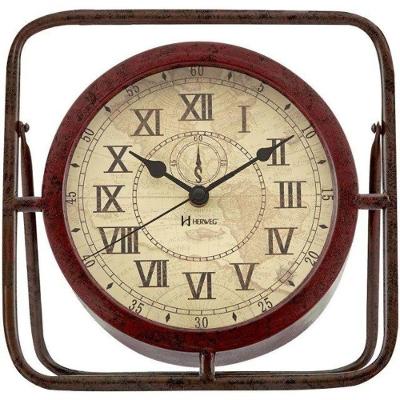 Relógio De Mesa Silencioso 25cm Retrô Herweg 6487 único