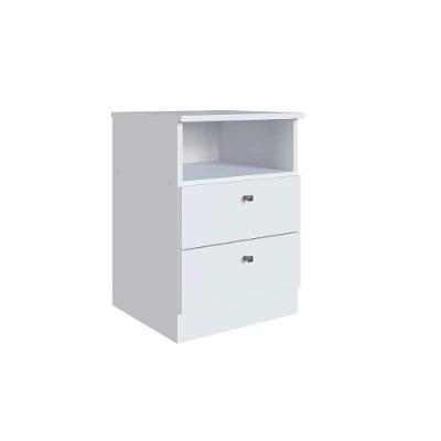 Mesa Cabeceira Casal Irlanda c/ 2 Gavetas Branco - Genialflex