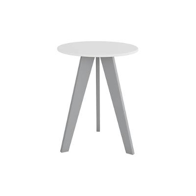 Mesa Cabeceira Infantil Retrô 7103 Branco/Cinza - Peroba