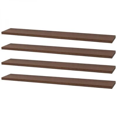 Kit 4 Prateleiras 60 X 10cm Nogal Suporte Invisível