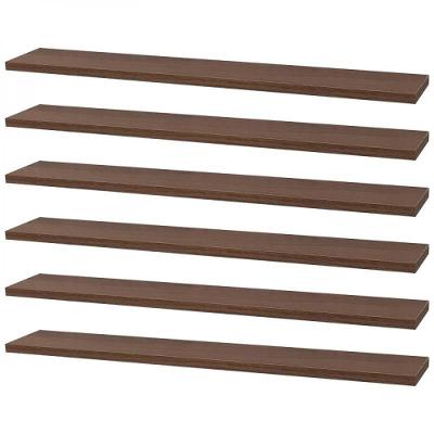 Kit 6 Prateleiras 60 X 10cm Nogal Suporte Invisível