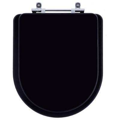 Assento Sanitário Poliester Nexo Onix Preto Fosco Vaso Roca