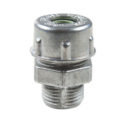 Conector Prensa-cabo 1/2" Em Alumínio - Bucha Na Cor Cinza Tramontina