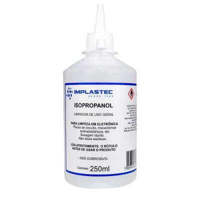 Álcool Isopropilíco 250Ml Isopropanol Transparente Implastec