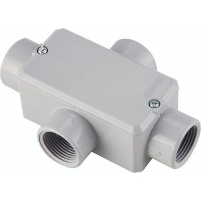 Condulete Fixo 1 Polegada Tipo "x" - Com Tampa / Rosca Bsp / Com Pintura Eletrostática A Pó