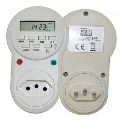 Timer Temporizador Digital Tomada Energia Bivolt 2200w 10a