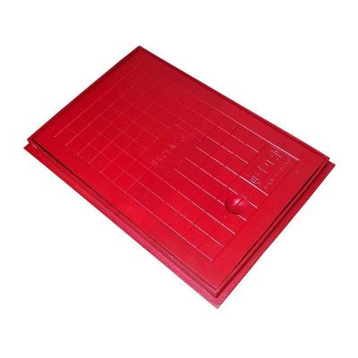 Tampa Tampão Chão Alumínio Fundido Incêndio Vermelho 60X40Cm