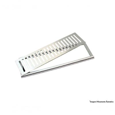 Grelha Aluminio Polida Completa 25X025