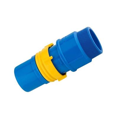 Conexão Adaptador Macho Engate Roscável 3 Pol. Azul Pvc