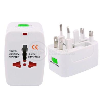 Adaptador Tomada Universal Padrão 150 Países Uk Europa Eua Asia Viagem Bivolt 110/220 Bivolt Aio