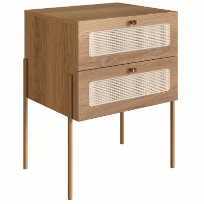 Mesa De Cabeceira 2 Gavetas Palhinha Hanover Artesano